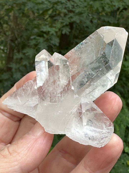 Clear Quartz Point Cluster with natural base
