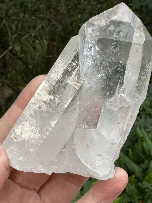 Clear Quartz Point Cluster with natural base