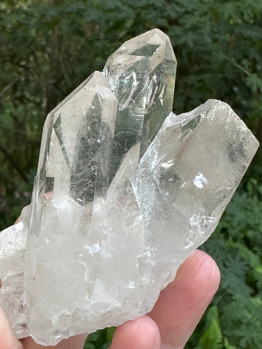 Clear Quartz Point Cluster with natural base