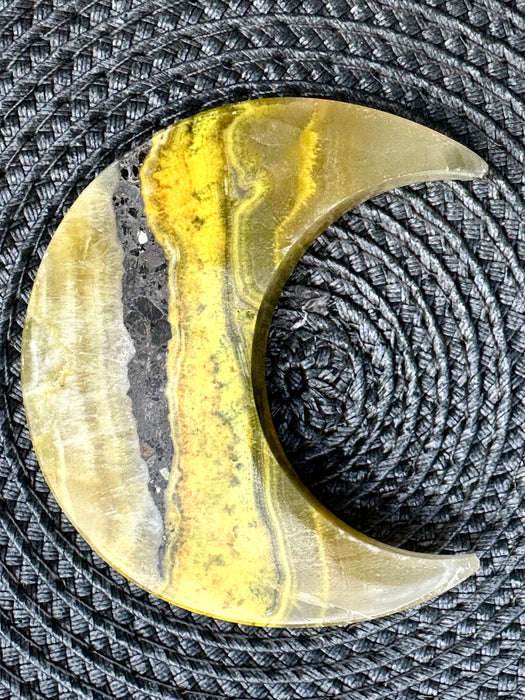 Bumblebee Jasper Crescent Moon