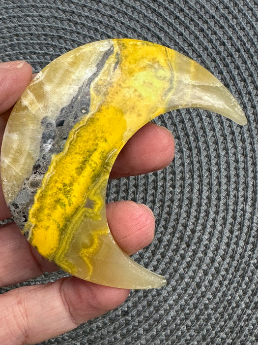 Bumblebee Jasper Crescent Moon