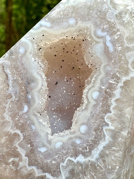 Druzy Agate Geometrical Diamond