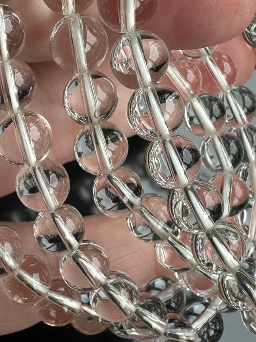 Clear Quartz Crystal Bead Bracelet