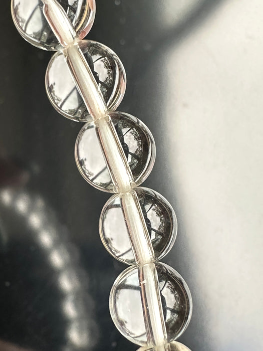 Clear Quartz Crystal Bead Bracelet