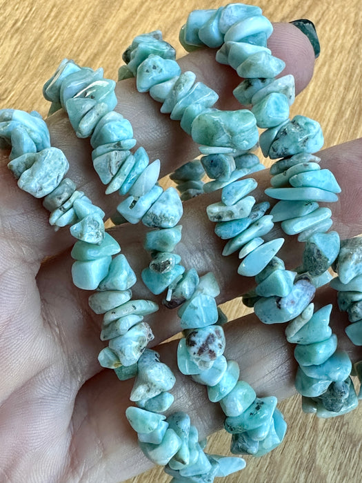 Larimar Crystal Chip Bracelet