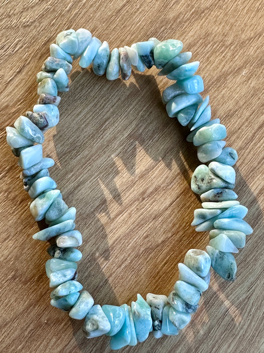 Larimar Crystal Chip Bracelet
