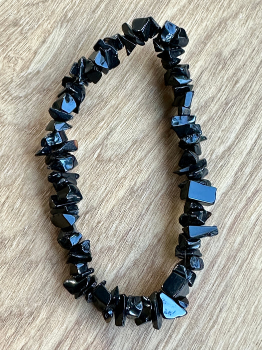 Black Onyx Crystal Chip Bracelet