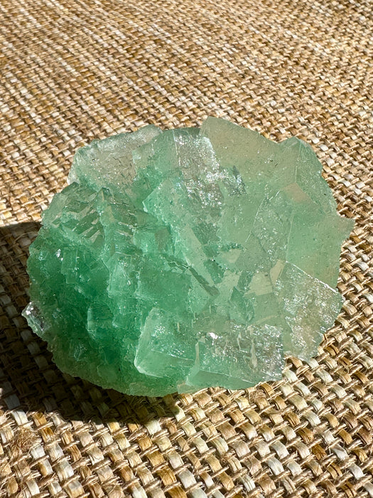 Green Halite Crystal Raw Specimen Cluster