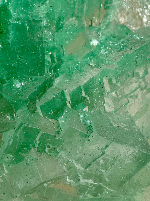 Green Halite Crystal Raw Specimen Cluster