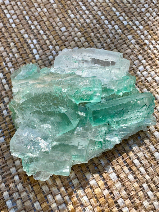 Green Halite Crystal Raw Specimen Cluster