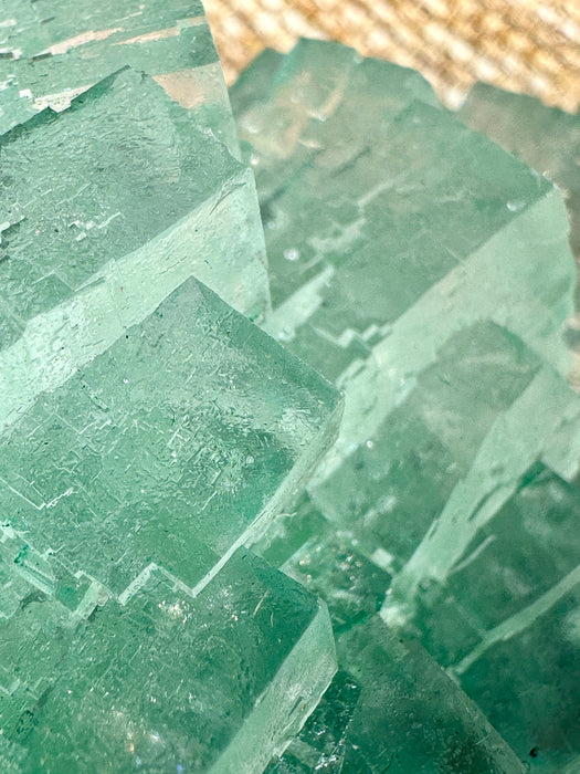 Green Halite Crystal Raw Specimen Cluster