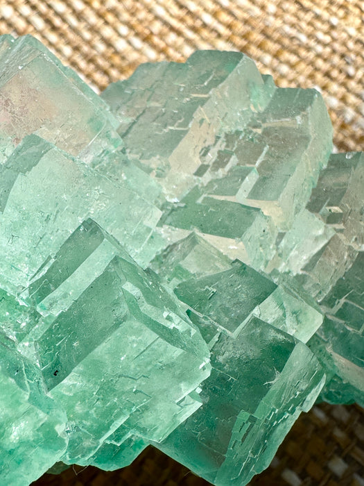 Green Halite Crystal Raw Specimen Cluster