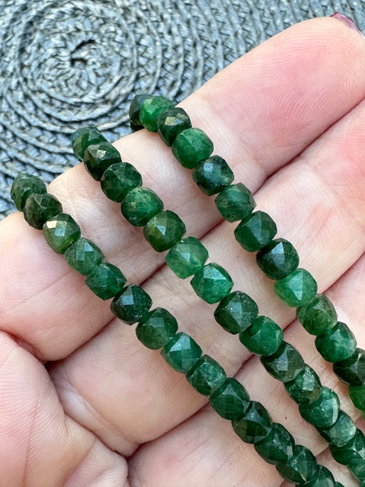 Green Aventurine Crystal Faceted Bead Bracelet