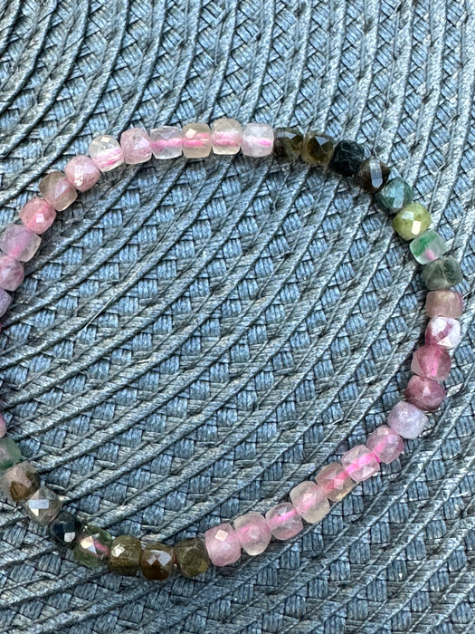 Unicorn Stone Crystal Faceted Bead Bracelet