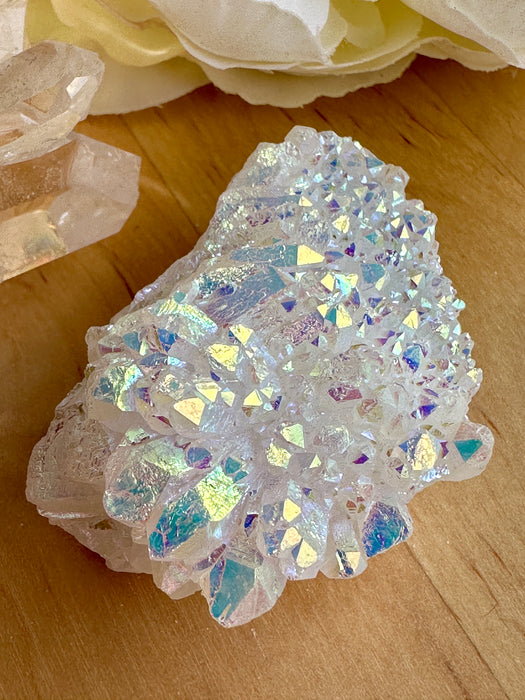 Angel Aura Geode Clusters - Various Choices