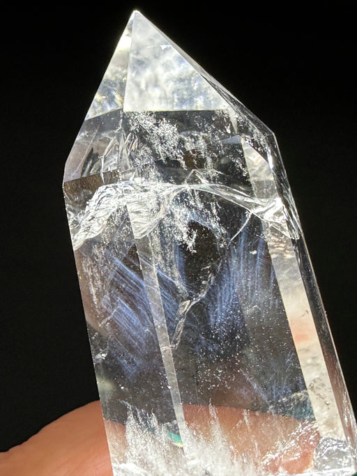 Blue Needle Clear Quartz Crystal Point