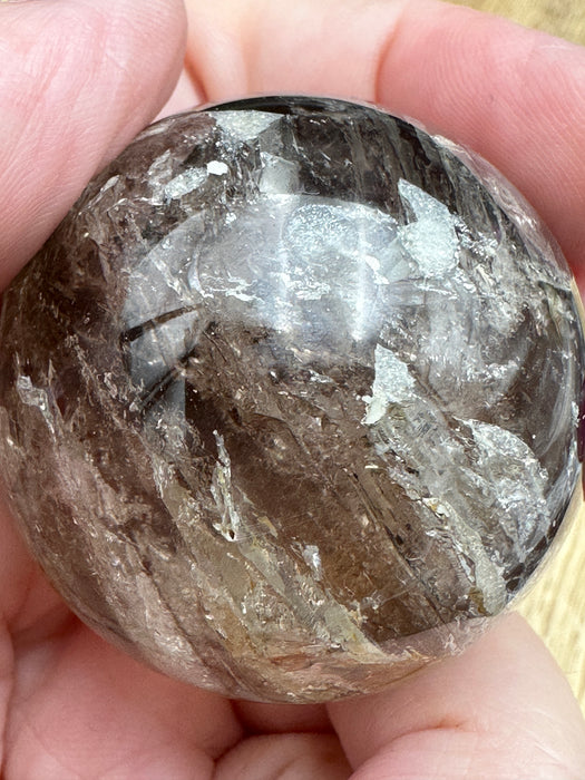 Rare Skeleton (Elestial) Quartz Sphere