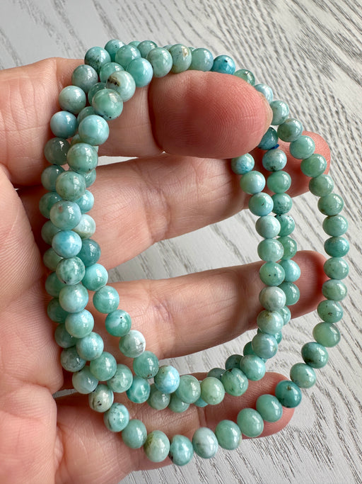 Larimar Necklace/3 Row Bracelet