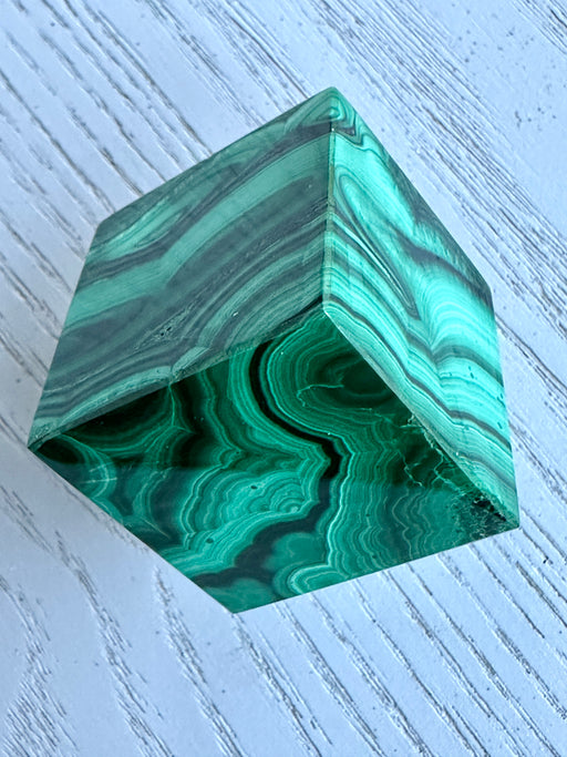 Malachite Crystal Cube