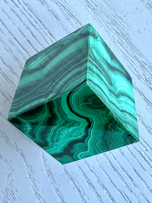 Malachite Crystal Cube