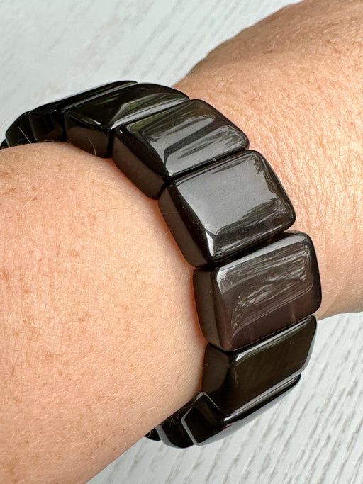 Rainbow Obsidian Bead Bracelet