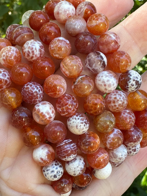 Red Fire (Snakeskin) Agate Bracelet