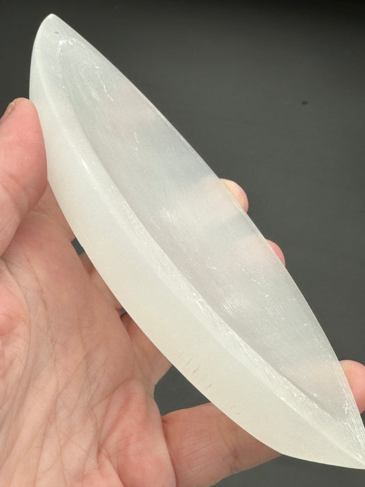 Selenite/Satin Spar Eye Shaped Charging Bowl