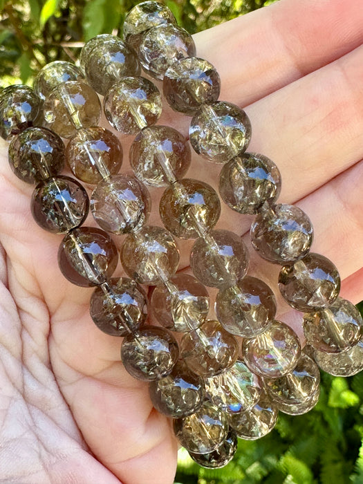 Smoky Quartz Bead Bracelet