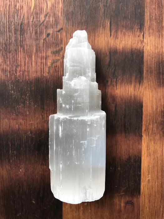 Selenite/Satin Spar Tower - 15cm