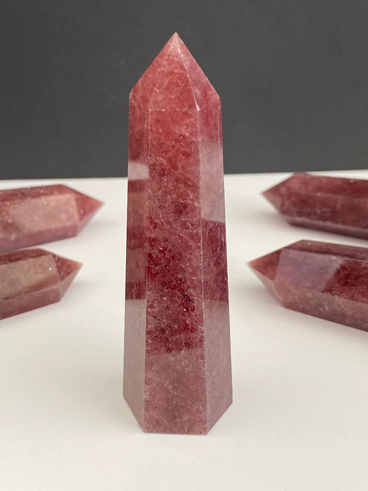 Strawberry Quartz Point - Various Choices