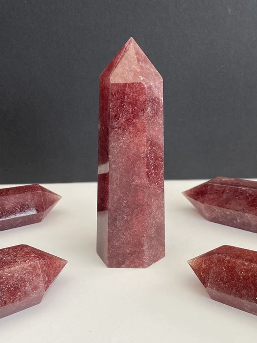 Strawberry Quartz Point - Various Choices