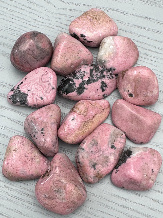 Rhodonite Tumbled Stone - Various Sizes