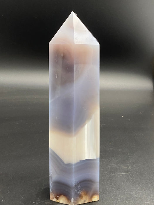Flower Agate Crystal Tower Point