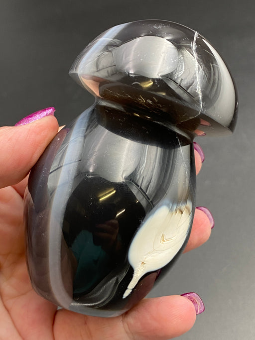 Orca Agate Crystal Mushroom