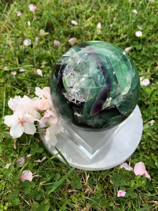 Rainbow Fluorite Sphere