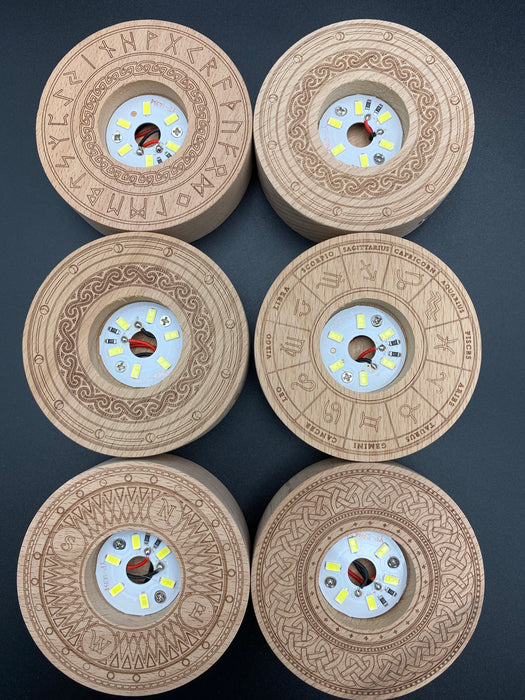 3D Glass Crystal Laser Etched Ball LED Lamp Base