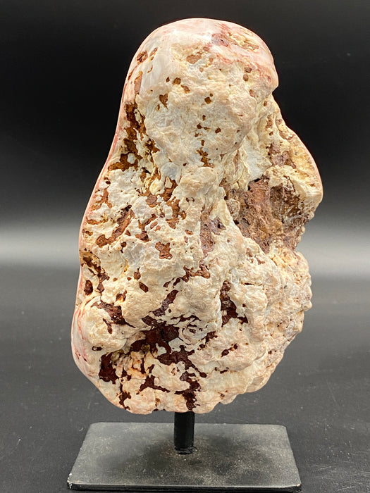 Pink Amethyst Freeform Crystal Mineral on metal stand