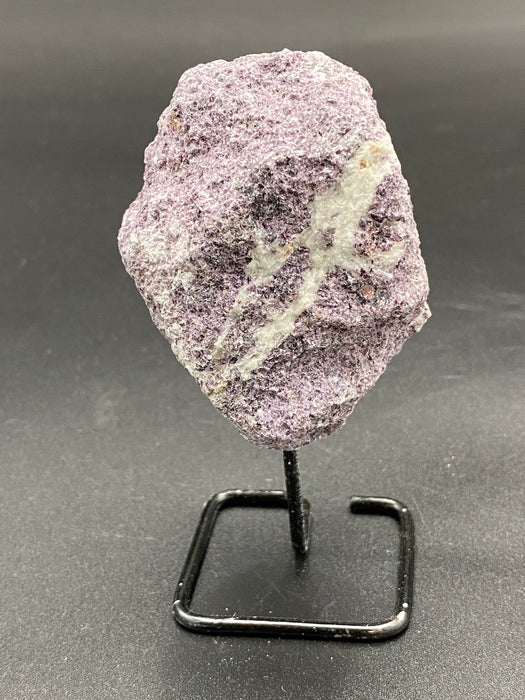 Lepidolite Rough Specimen on metal stand
