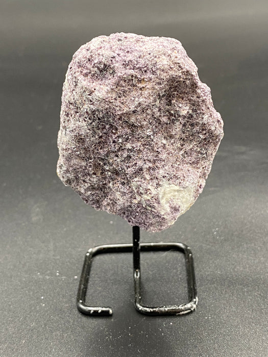 Lepidolite Rough Specimen on metal stand
