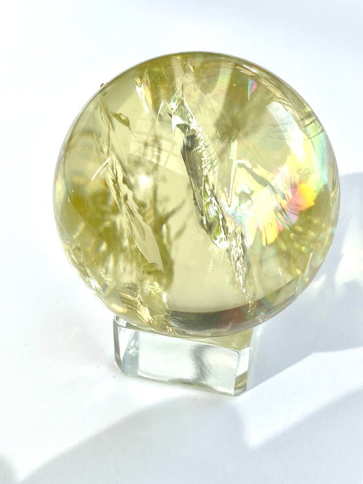 Citrine Sphere with Rainbows 'AA Quality"