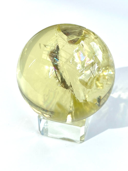 Citrine Sphere with Rainbows 'AA Quality"