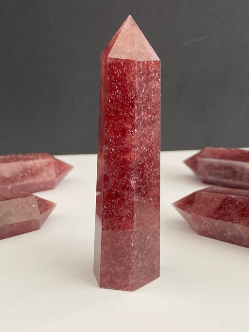 Strawberry Obsidian Quartz Point