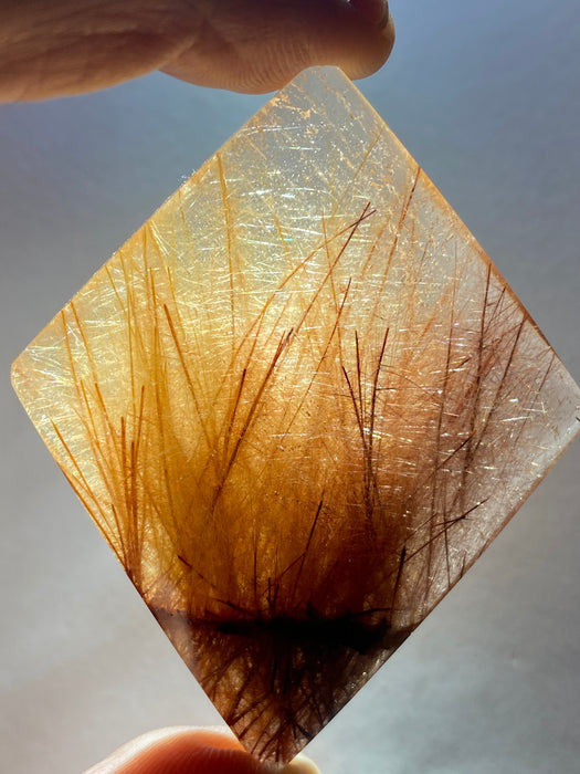 Red Gold Rutile Crystal
