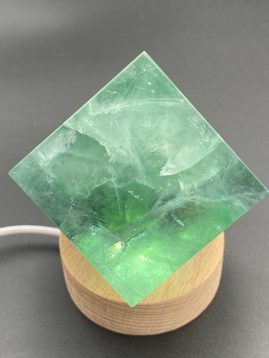 Rainbow Fluorite Crystal Cube