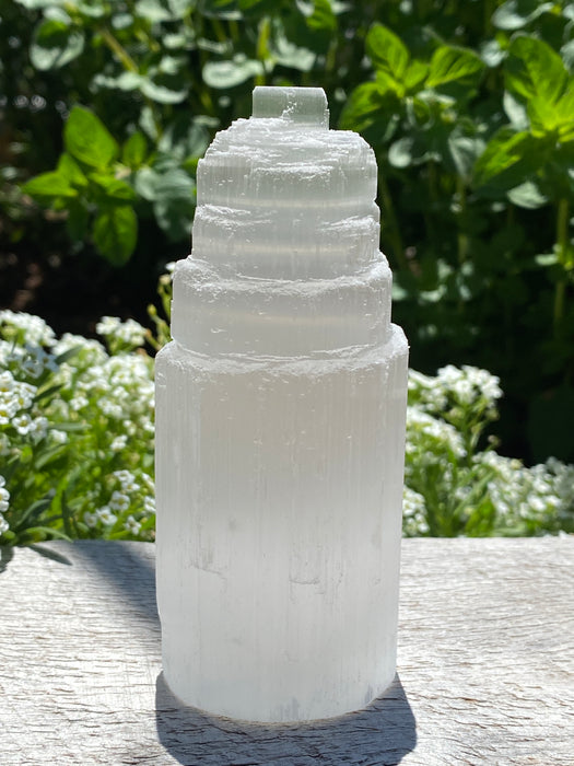 Selenite/Satin Spar Tower - 10cm