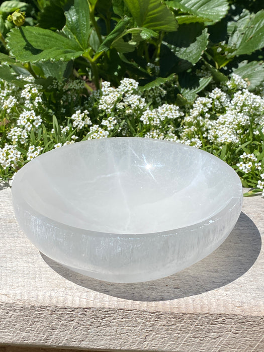 Selenite/Satin Spar Charging Bowl - 13.5cm
