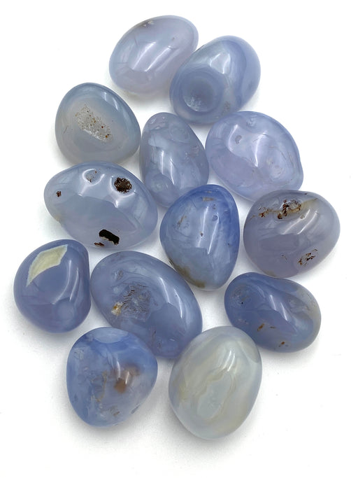 Blue Chalcedony Tumbled Crystal Stone