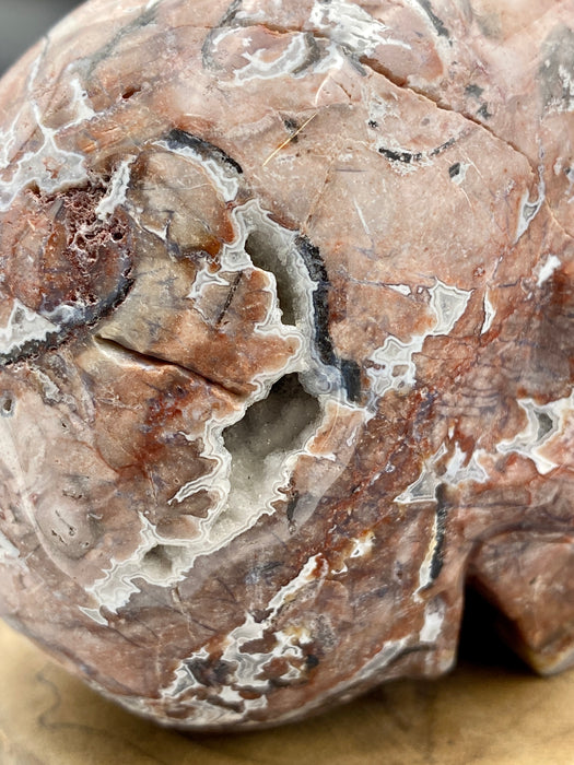 Mexico Crazy Lace Agate Skull