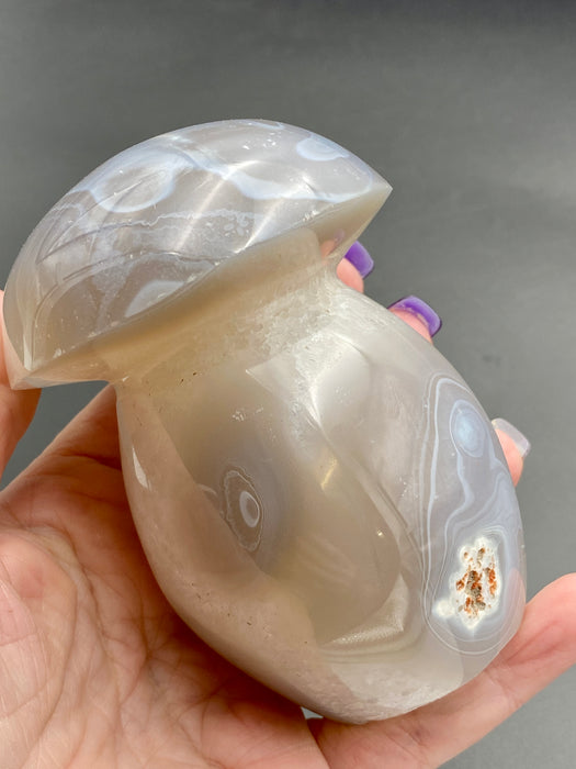 Orca Agate Crystal Mushroom