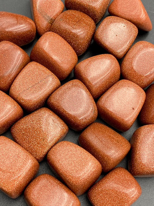 Red Goldstone Tumbled Stone - A Grade Quality